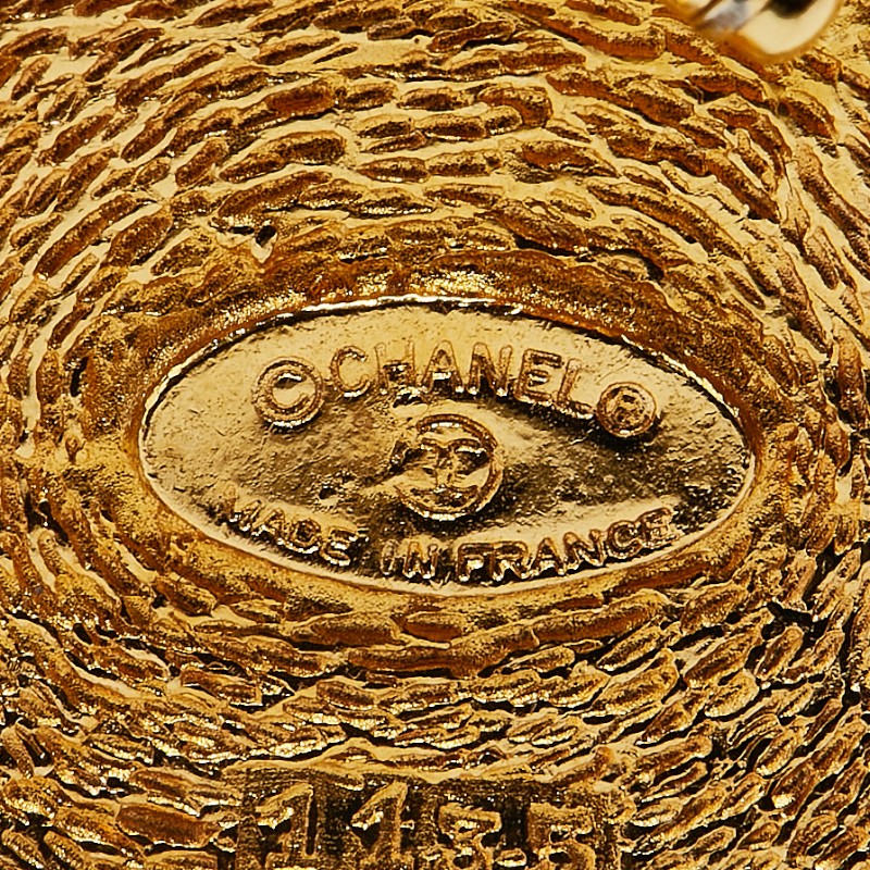 Chanel Cambon Round Brooch Gold Plated
