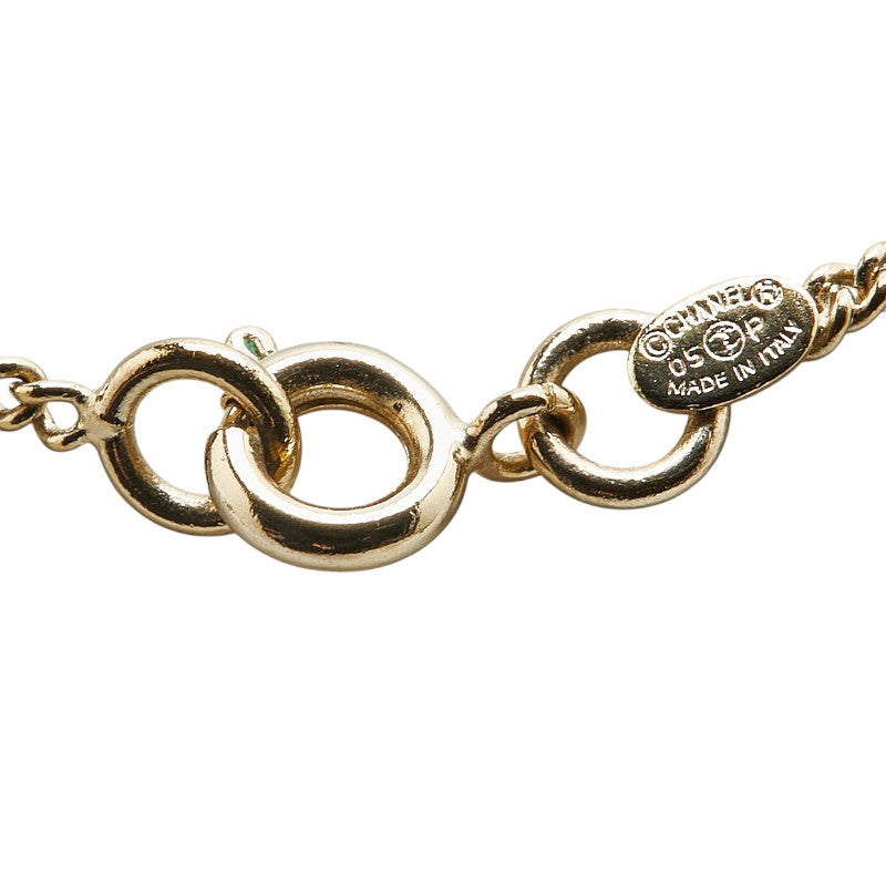 Chanel Coco Mark Lipstick Motif Rhinestone Necklace