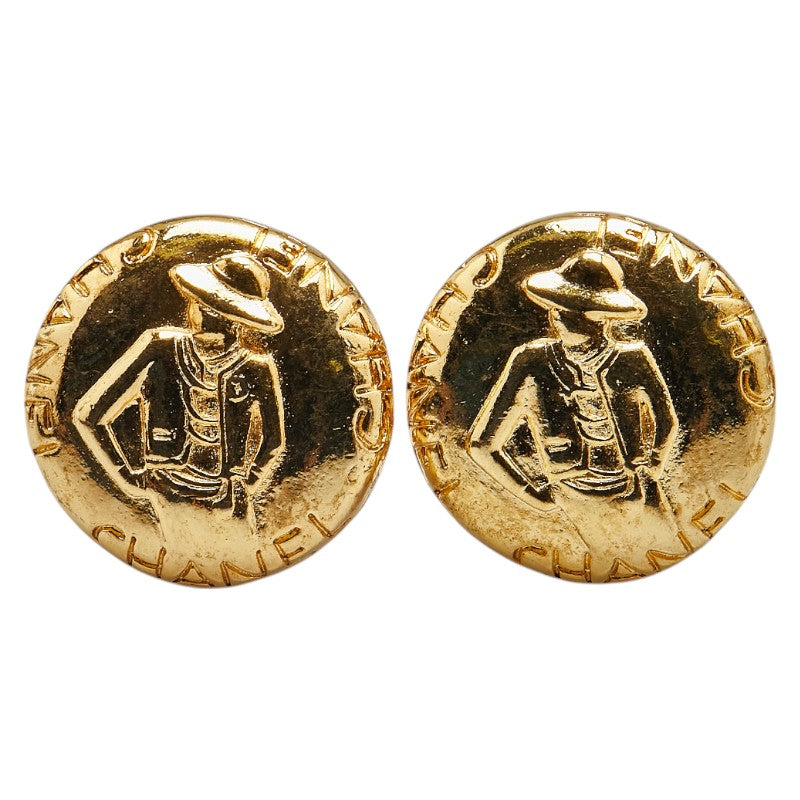 Chanel Mademoiselle Round Clip Earrings