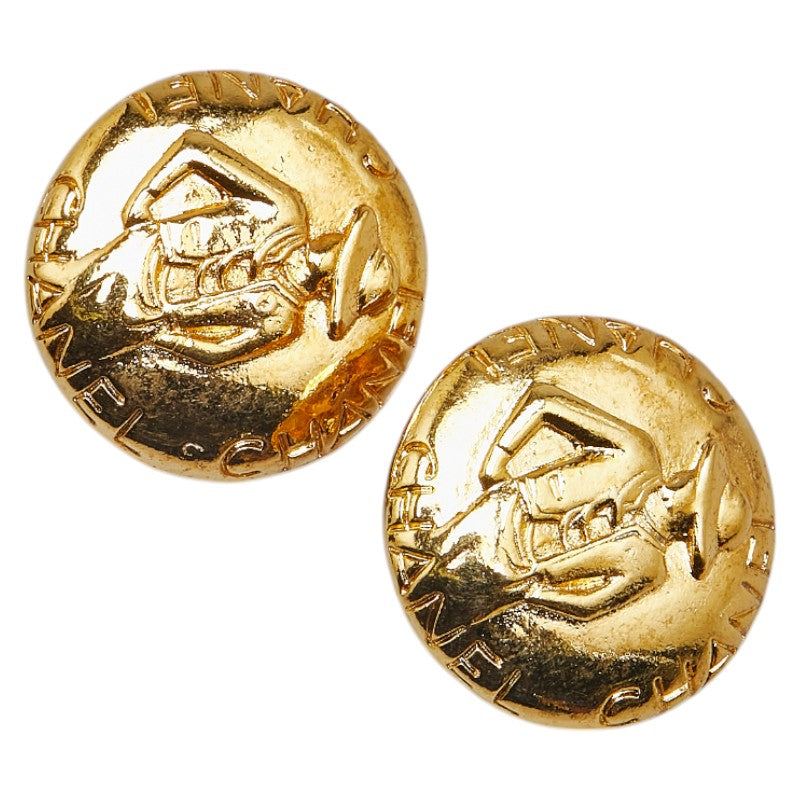 Chanel Mademoiselle Round Clip Earrings