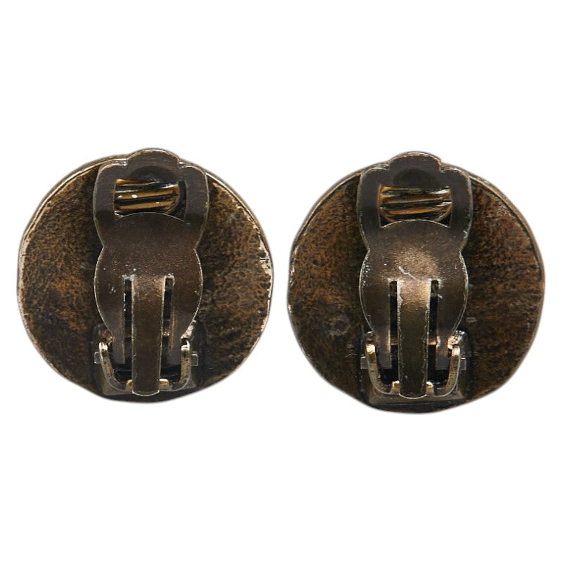 Chanel Vintage Coco Mark Earrings Gold