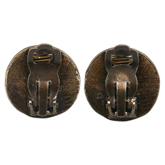 Chanel Vintage Coco Mark Earrings Gold