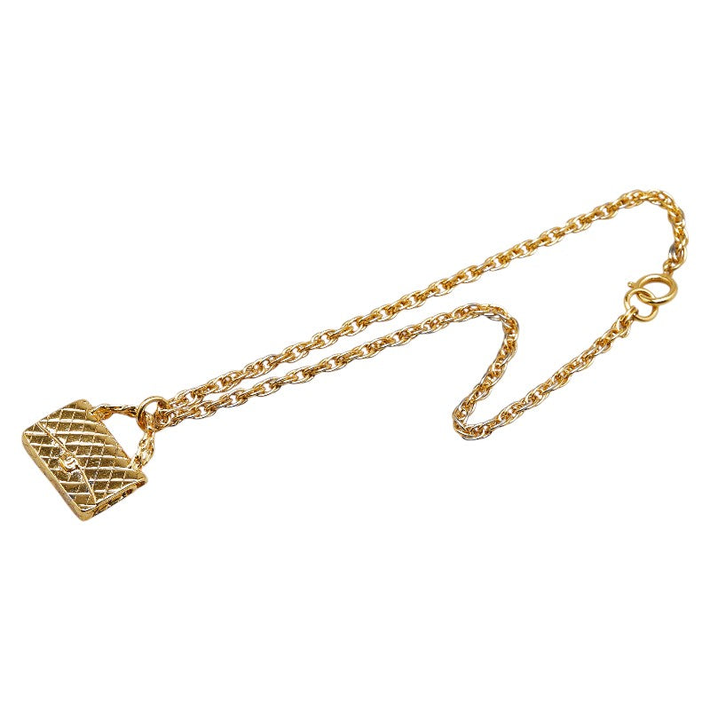 Chanel Vintage Coco Mark Necklace Gold Plated