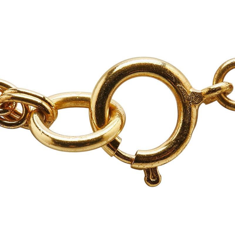 Chanel Vintage Coco Mark Necklace Gold Plated