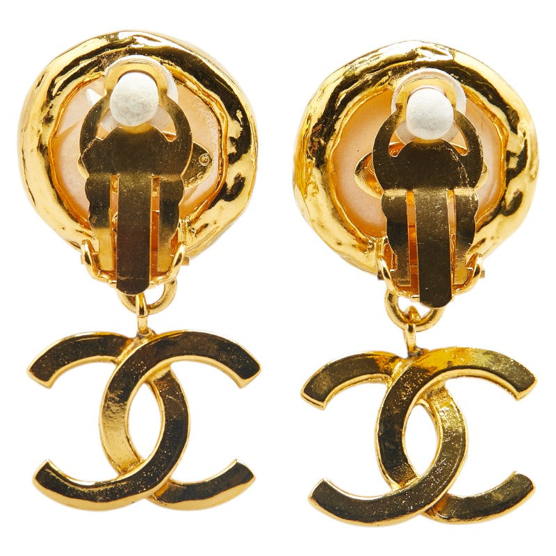 Chanel Vintage Coco Mark Pearl Earrings
