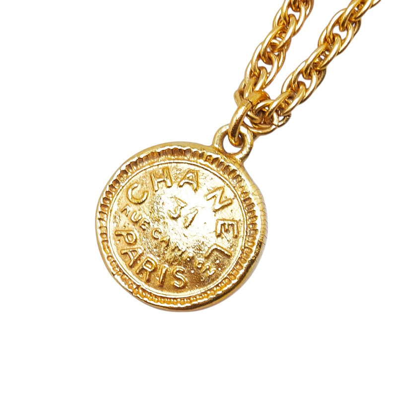 Chanel Medallion Necklace Gold Plated
