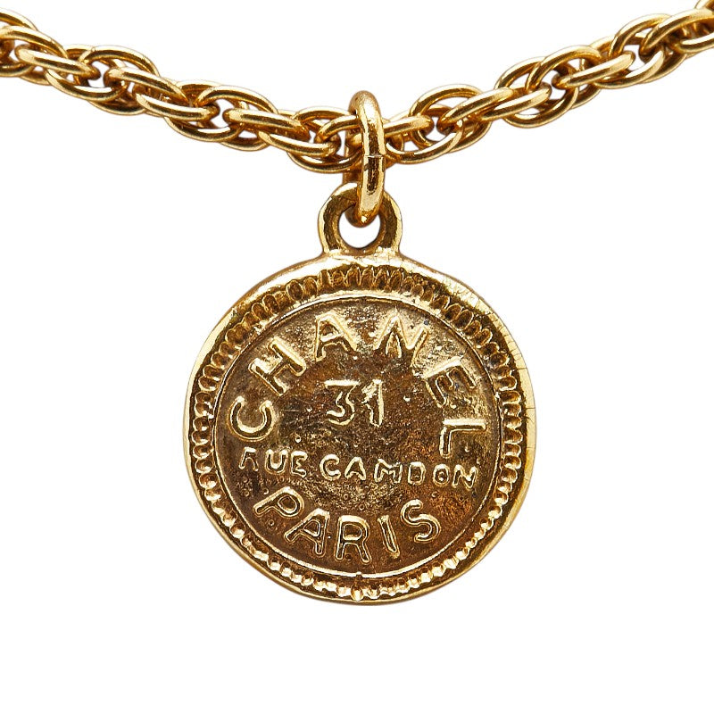 Chanel Medallion Necklace Gold Plated