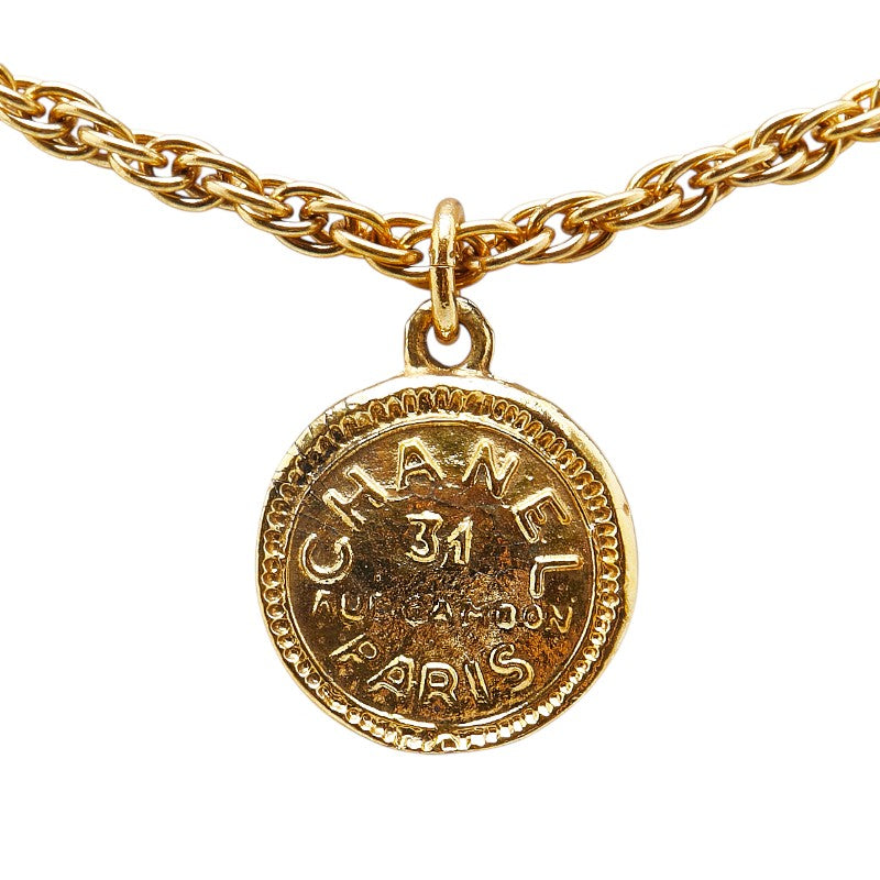 Chanel Medallion Necklace Gold Plated