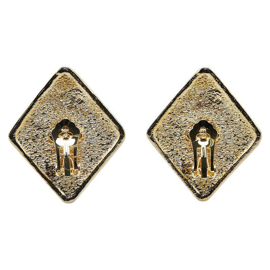 Chanel Vintage Coco Mark Earrings Gold