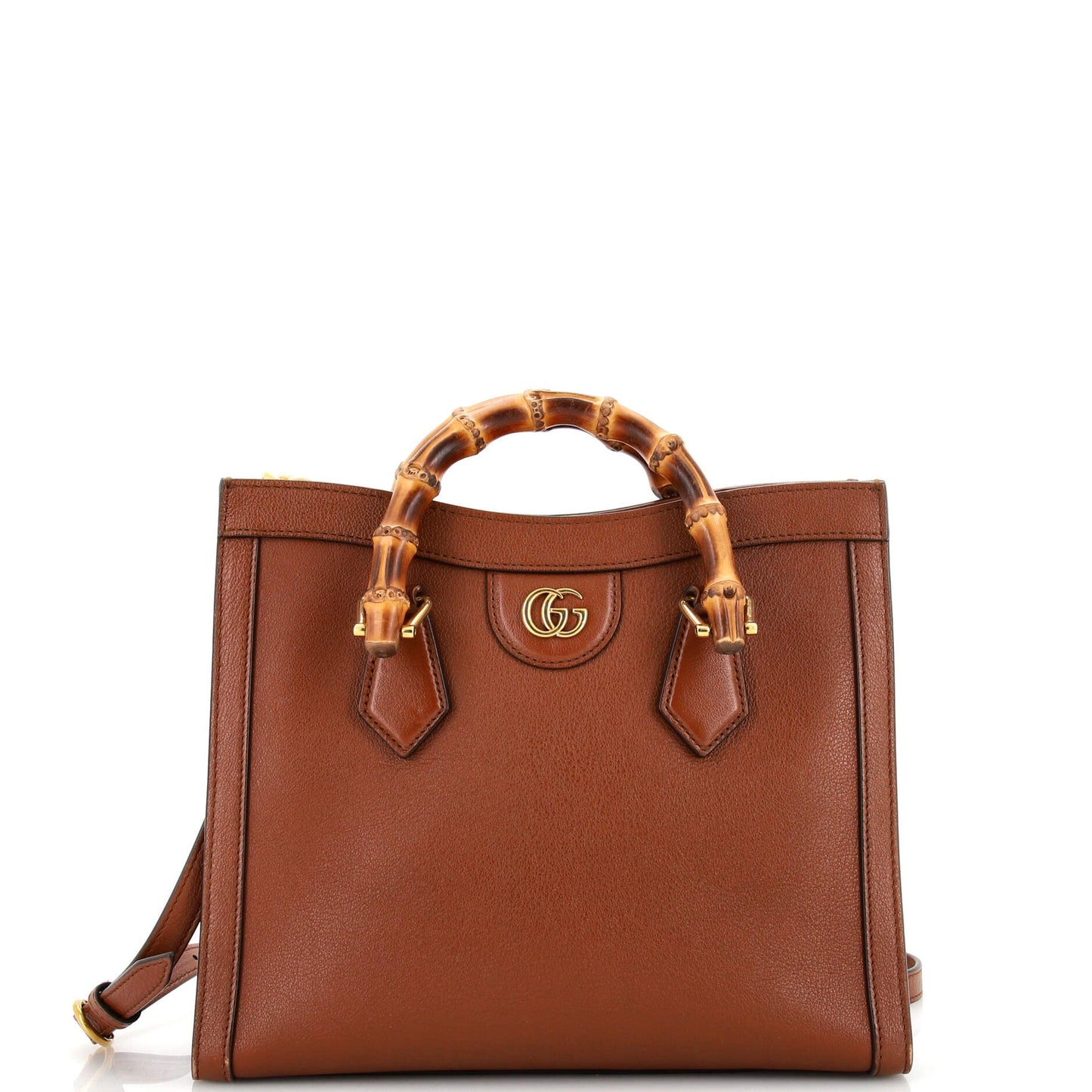 Luxury Gucci Trending 2025 Diana NM Bamboo Handle Tote Leather Small