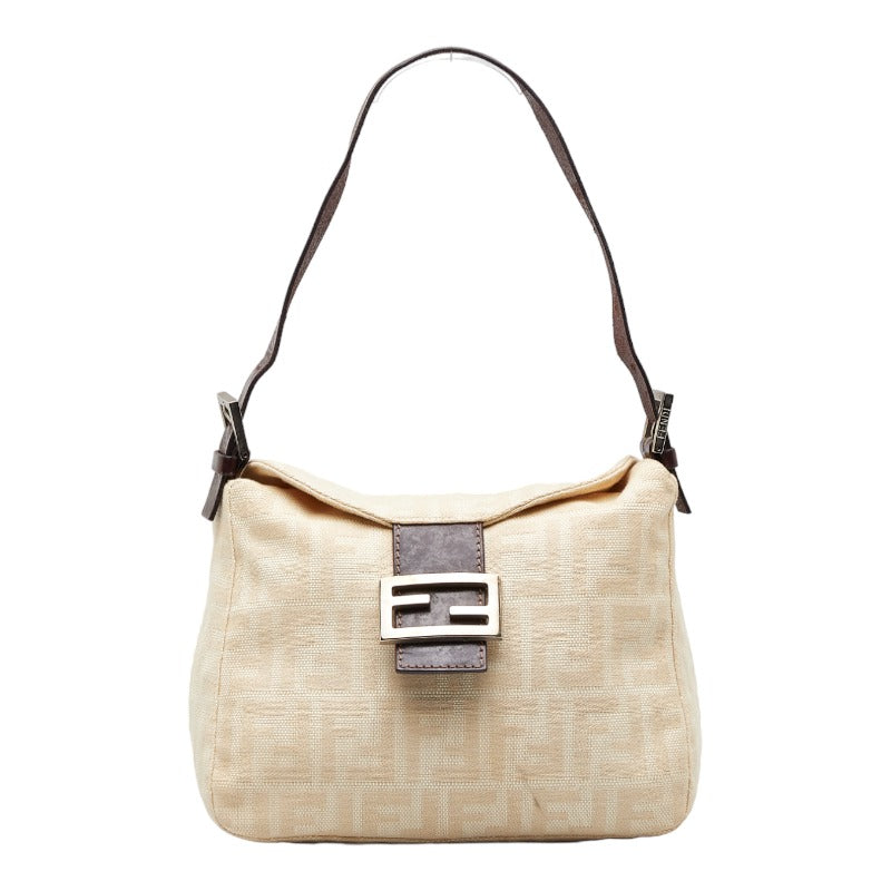 Luxury FendiZucca Canvas Shoulder Bag - '10s