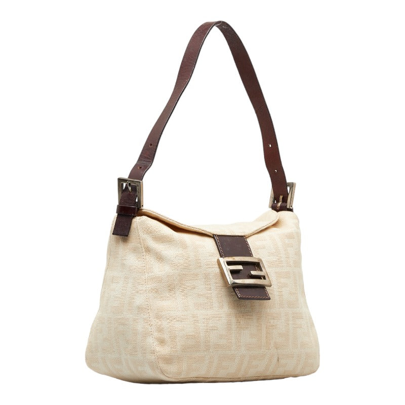 Luxury FendiZucca Canvas Shoulder Bag - '10s
