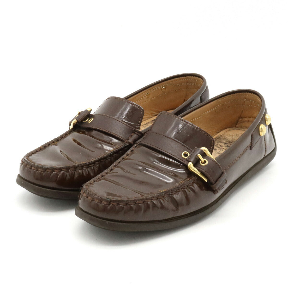 Louis Vuitton Driving Shoes Brown Loafers