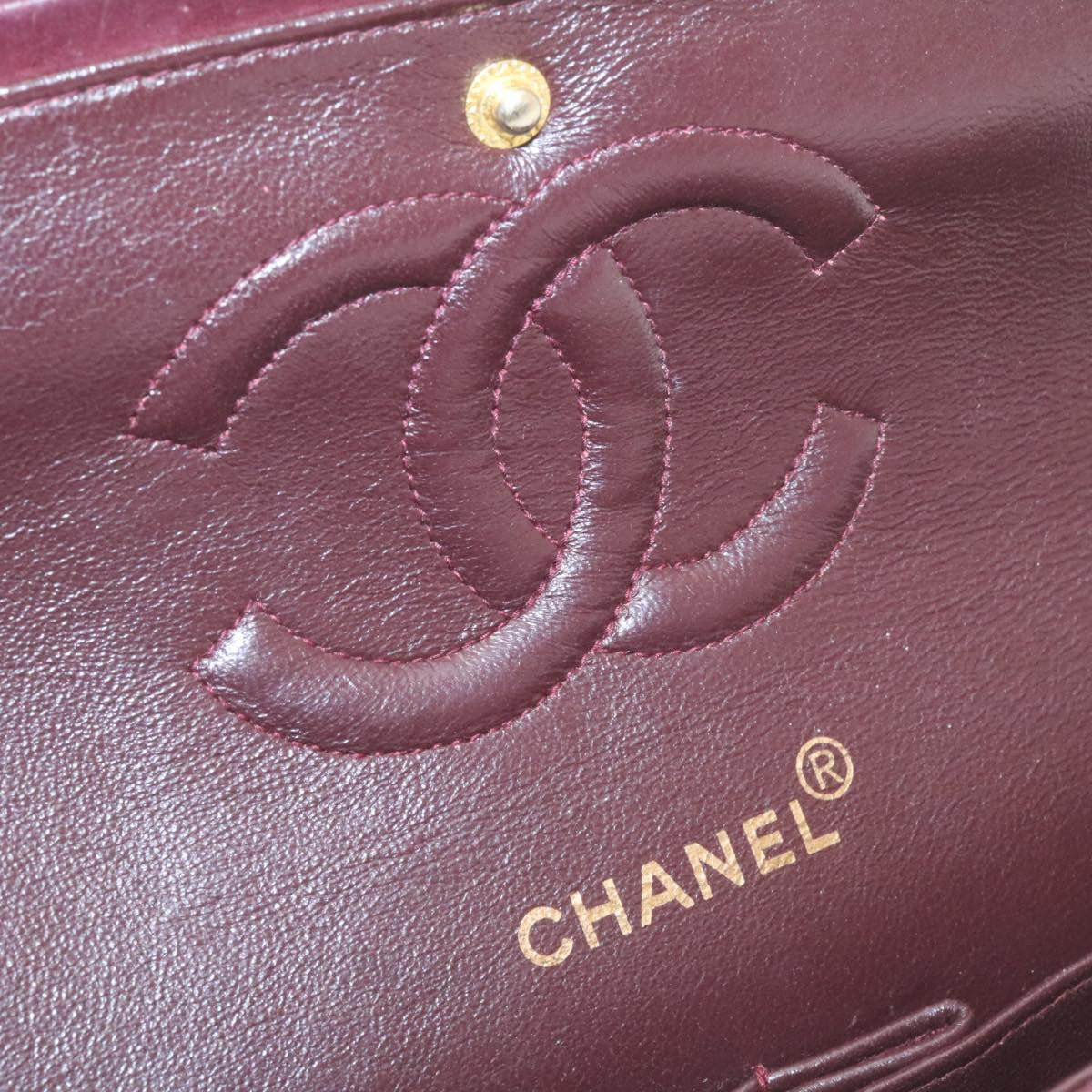 CHANEL Matelasse 25 Double Flap Chain Suede Shoulder Bag Brown CC  22346A