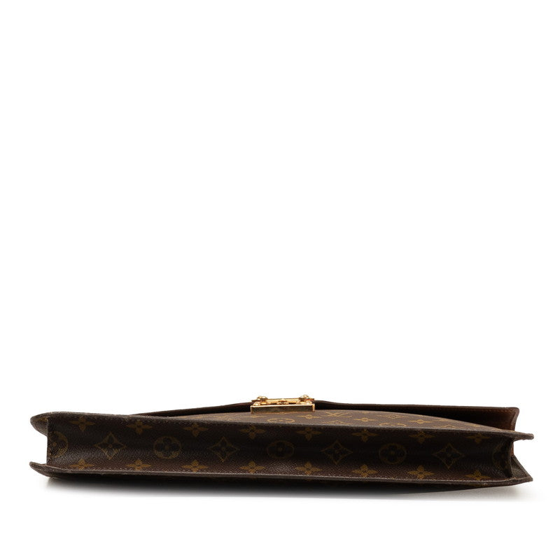 Louis Vuitton Monogram Porte Document M53335 Brown PVC Leather m
