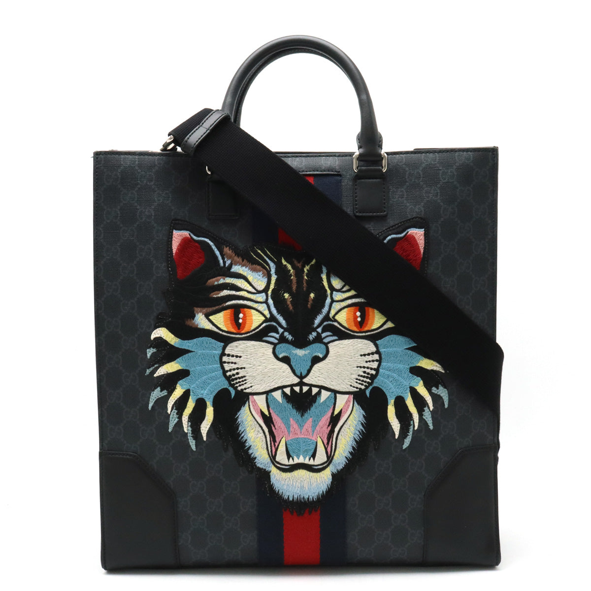 Luxury Gucci Trending 2025 GG Supreme Angry Cat Tote Bag 2WAY