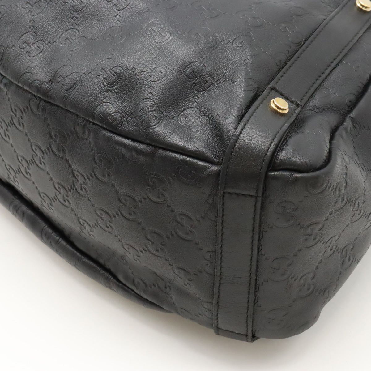 Luxury Gucci Trending 2025 Leather Tote Bag Black Gold Hardware