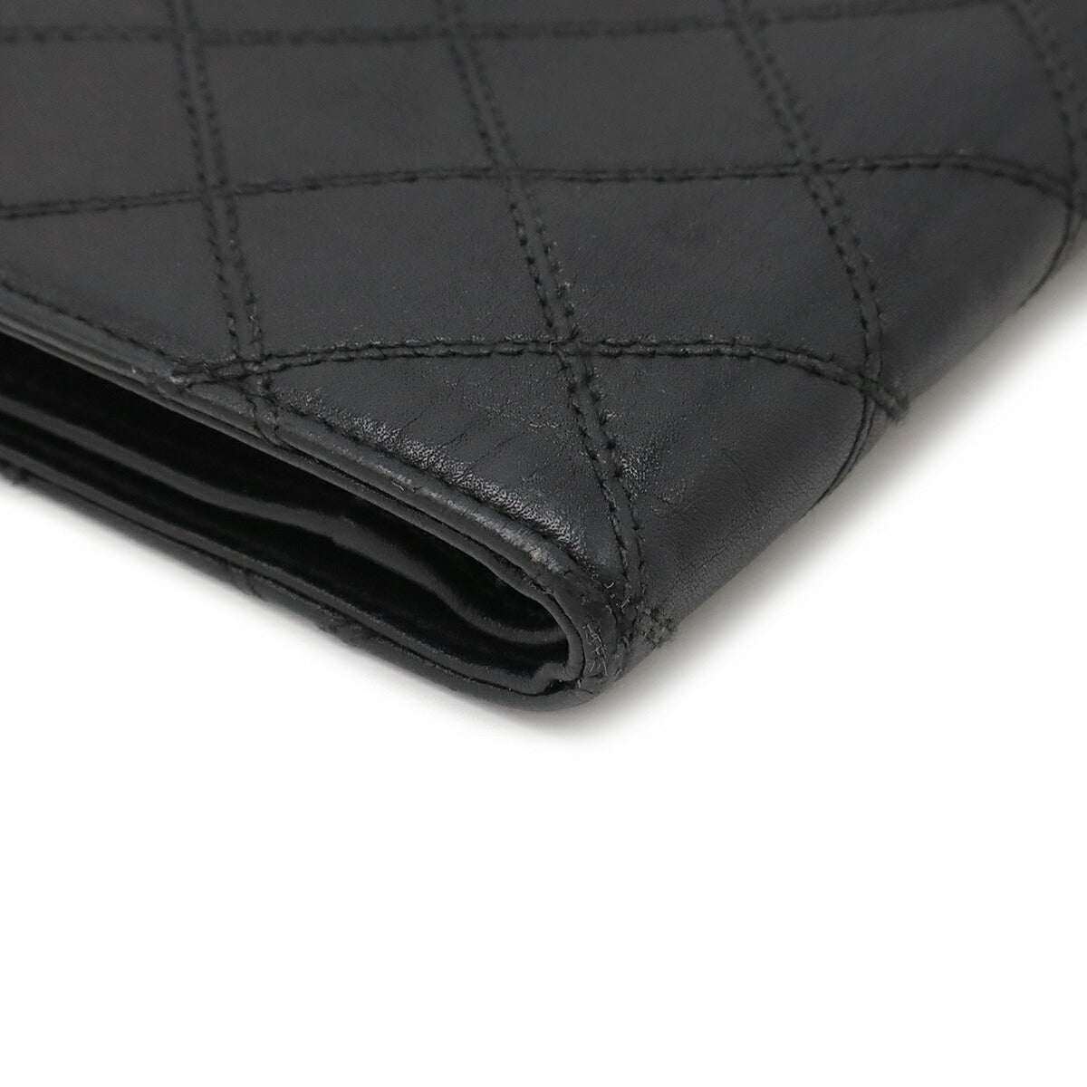 Chanel Bicolore Matelasse Leather Wallet Black