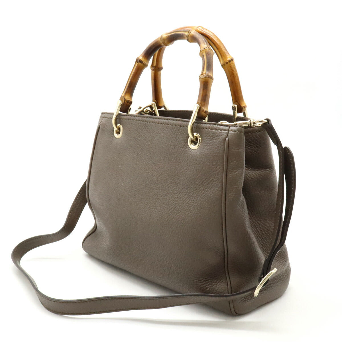 Luxury Gucci Trending 2025 Bamboo Leather Small Shopper Handbag