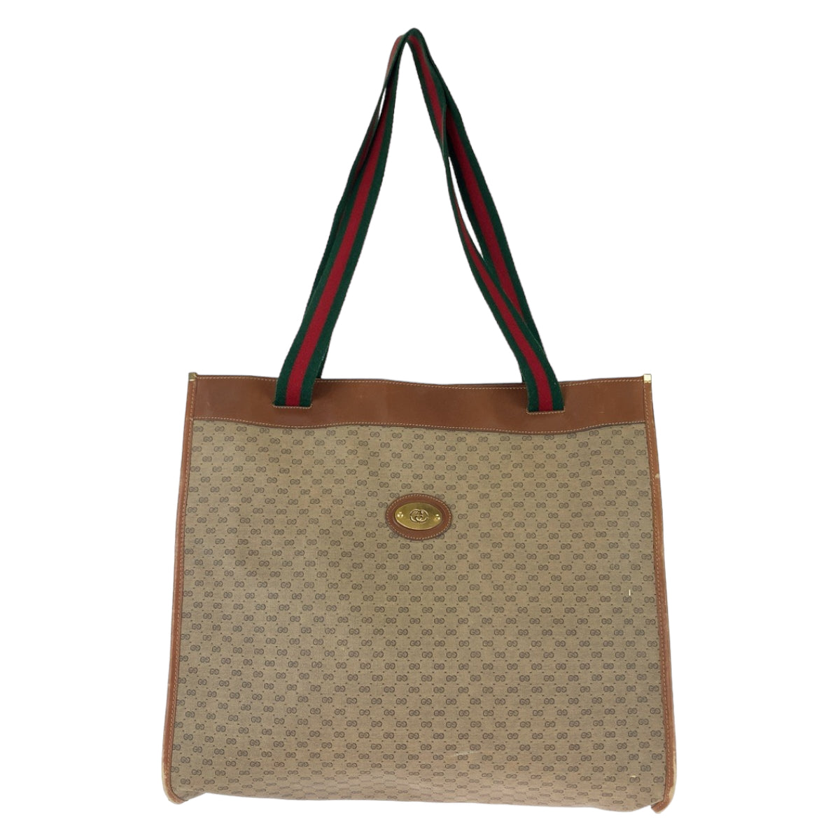 Luxury Gucci Trending 2025 Vintage GG Supreme Canvas Leather Tote Bag