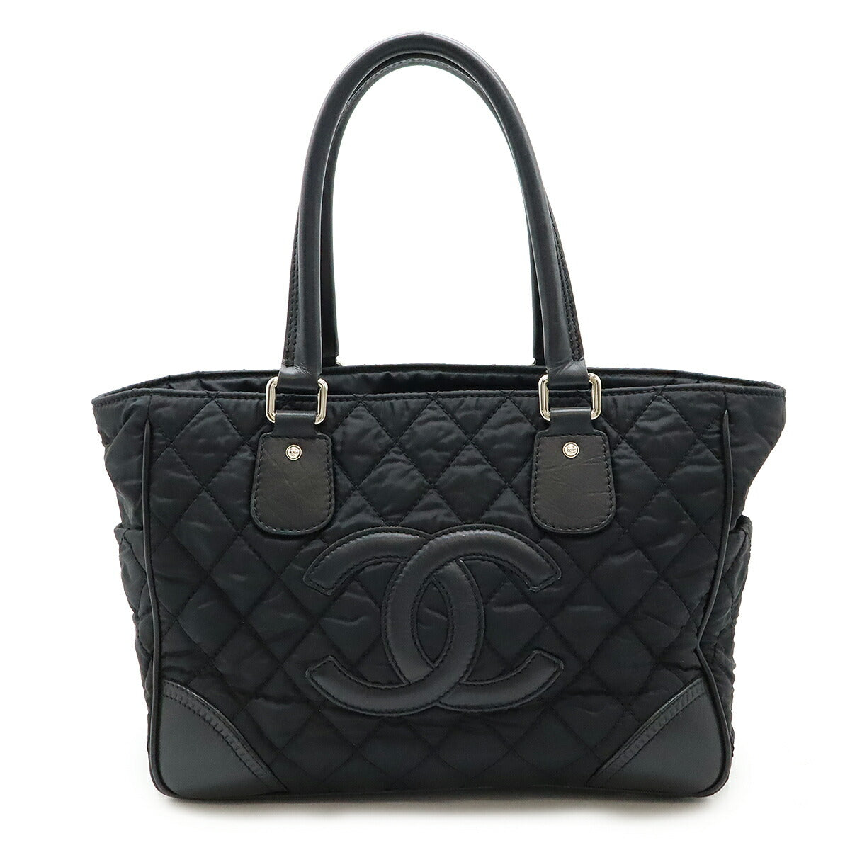 Chanel Nylon Canvas Leather Tote Bag A33100