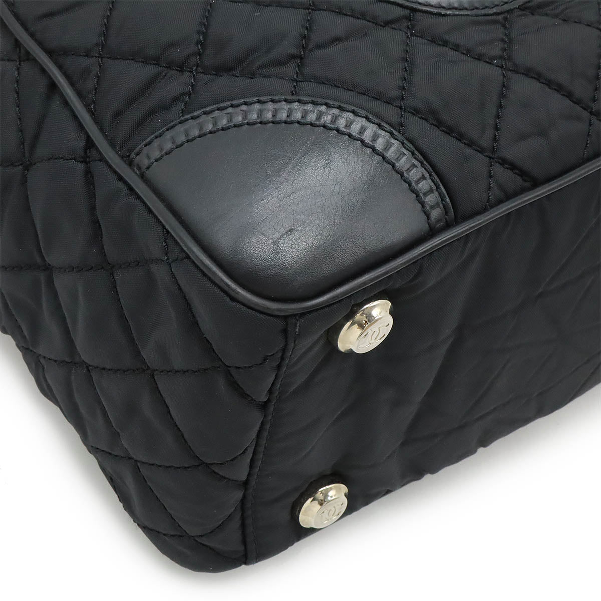 Chanel Nylon Canvas Leather Tote Bag A33100