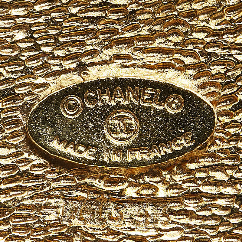 Chanel Vintage Coco Mark Rhombus Brooch Gold