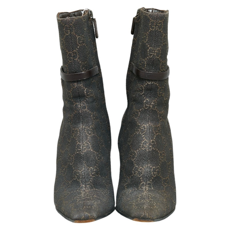 Luxury Gucci Trending 2025 GG Canvas Leather Boots 103358