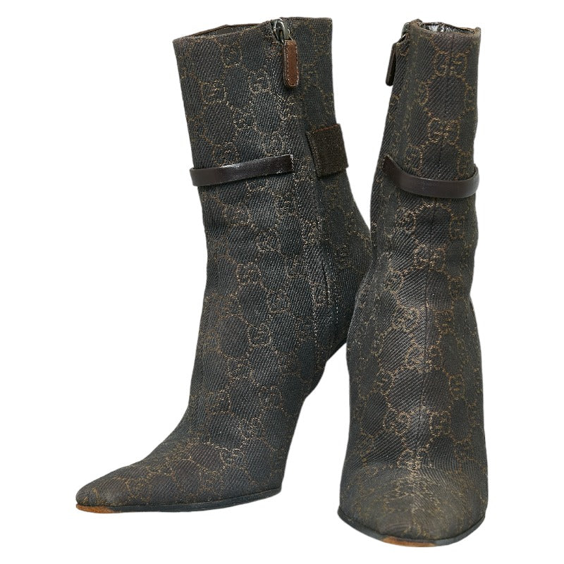 Luxury Gucci Trending 2025 GG Canvas Leather Boots 103358