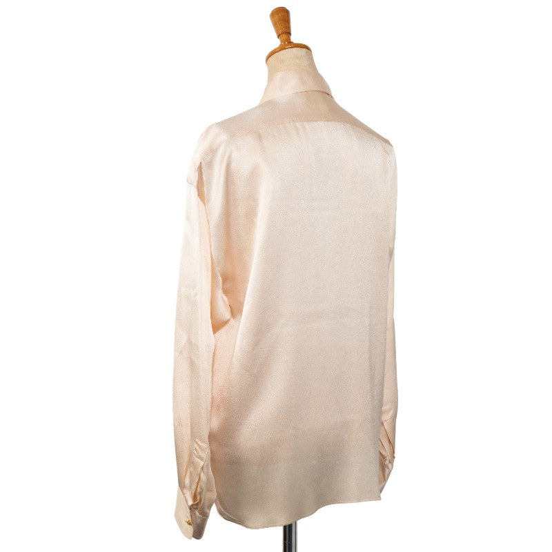 Chanel Silk Embroidered Long Sleeve Blouse