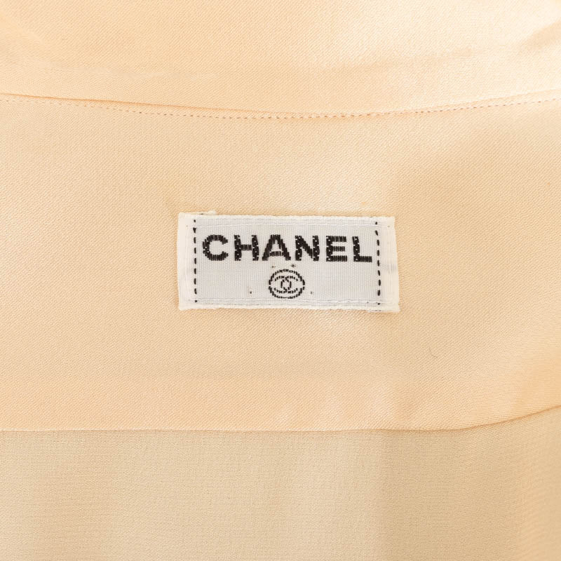 Chanel Silk Embroidered Long Sleeve Blouse