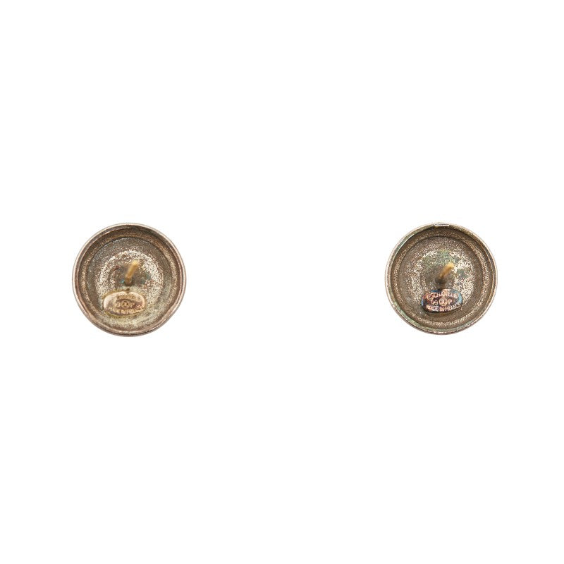 Chanel Vintage Coco Mark Gold Plated Earrings