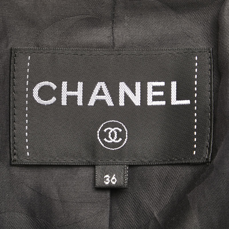 Chanel Cotton Jacket Black 36 Women
