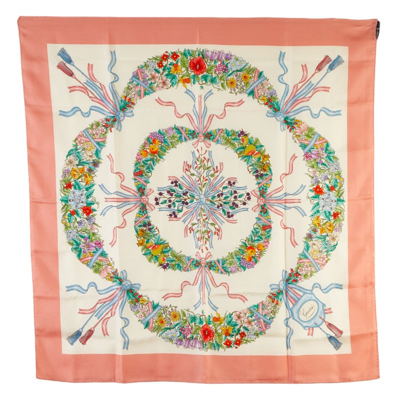 Luxury Gucci Trending 2025 Silk Botanical Pattern Scarf