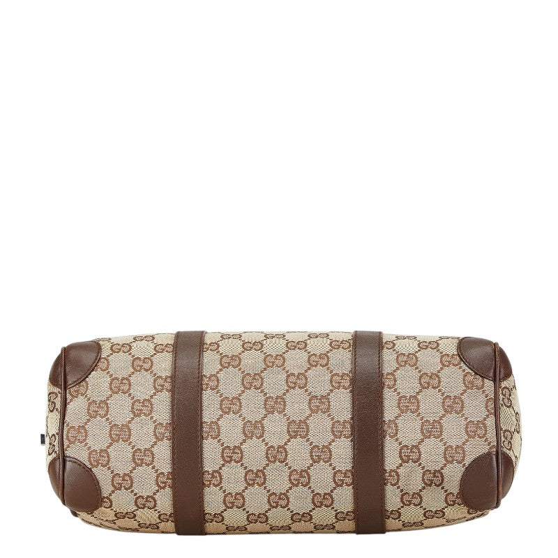 Luxury Gucci Trending 2025 Canvas Leather Mini Boston Handbag
