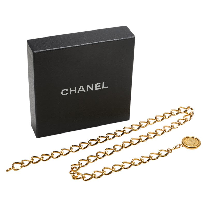 Chanel Vintage Coco Mark Gold Belt