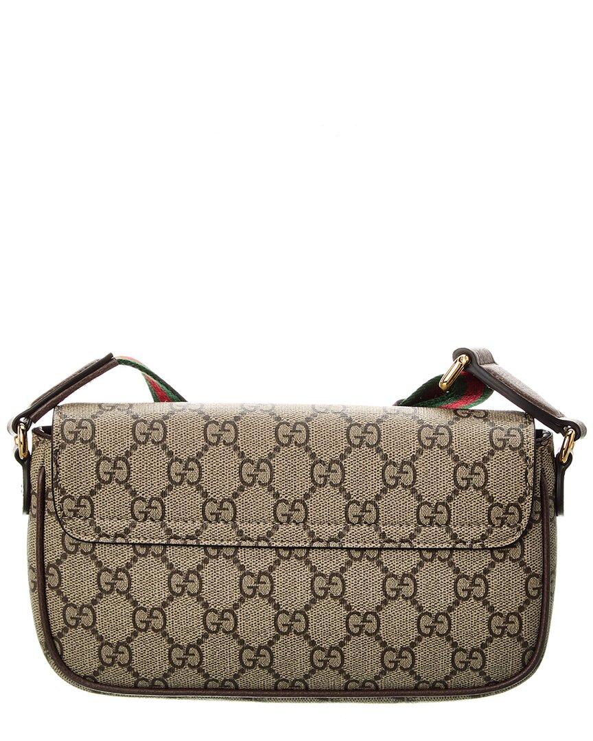 Gucci Ophidia Mini GG Supreme Canvas & Leather Crossbody, Brown