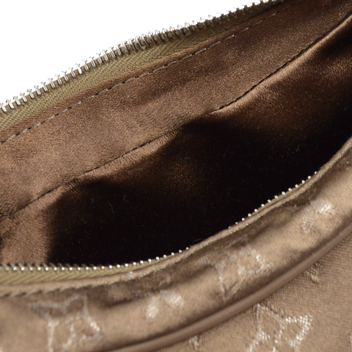 Louis Vuitton 2001 Beige Monogram Satin Little Boulogne Handbag M92143