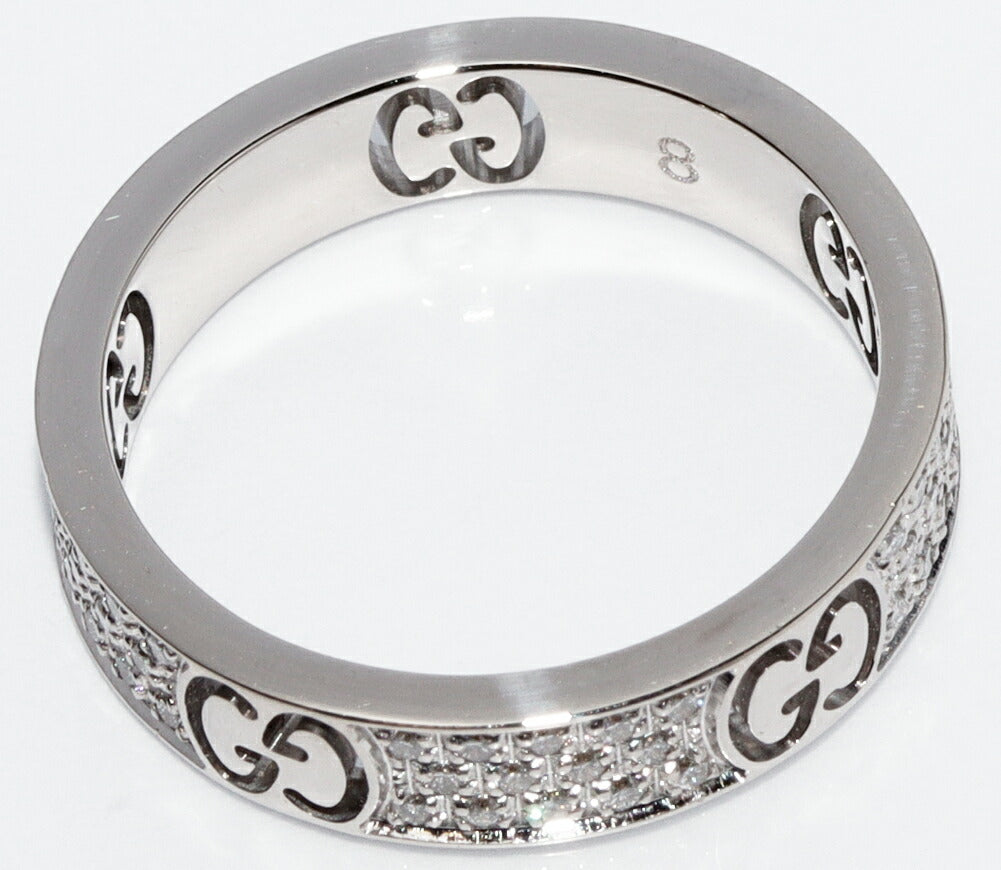 Luxury Gucci Trending 2025 K18WG Diamond Stardust Ring