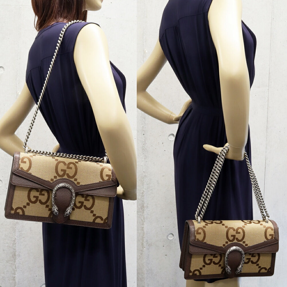 Luxury Gucci Trending 2025 Canvas Chain Shoulder Bag Brown