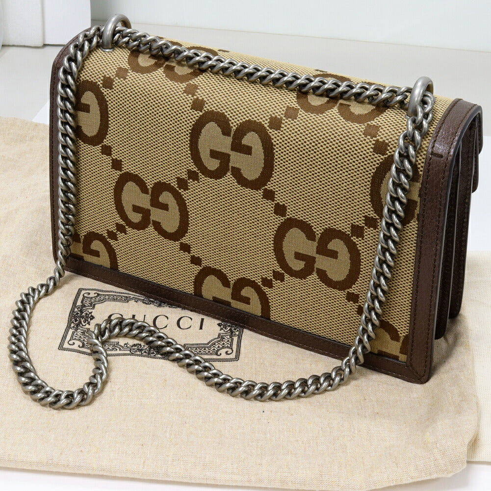 Luxury Gucci Trending 2025 Canvas Chain Shoulder Bag Brown