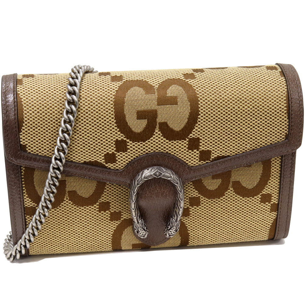 Luxury Gucci Trending 2025 Dionysus Mini Chain Shoulder Bag Canvas Brown