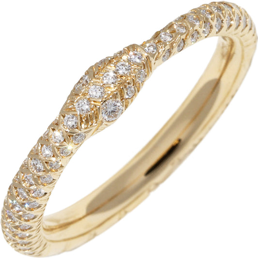 Luxury Gucci Trending 2025 K18YG Diamond Ouroboros Ring 372293