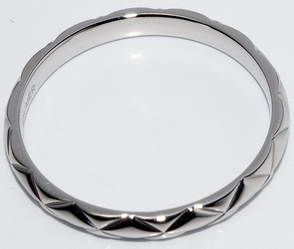 Chanel Pt950 Matelasse Ring Small Model J2820