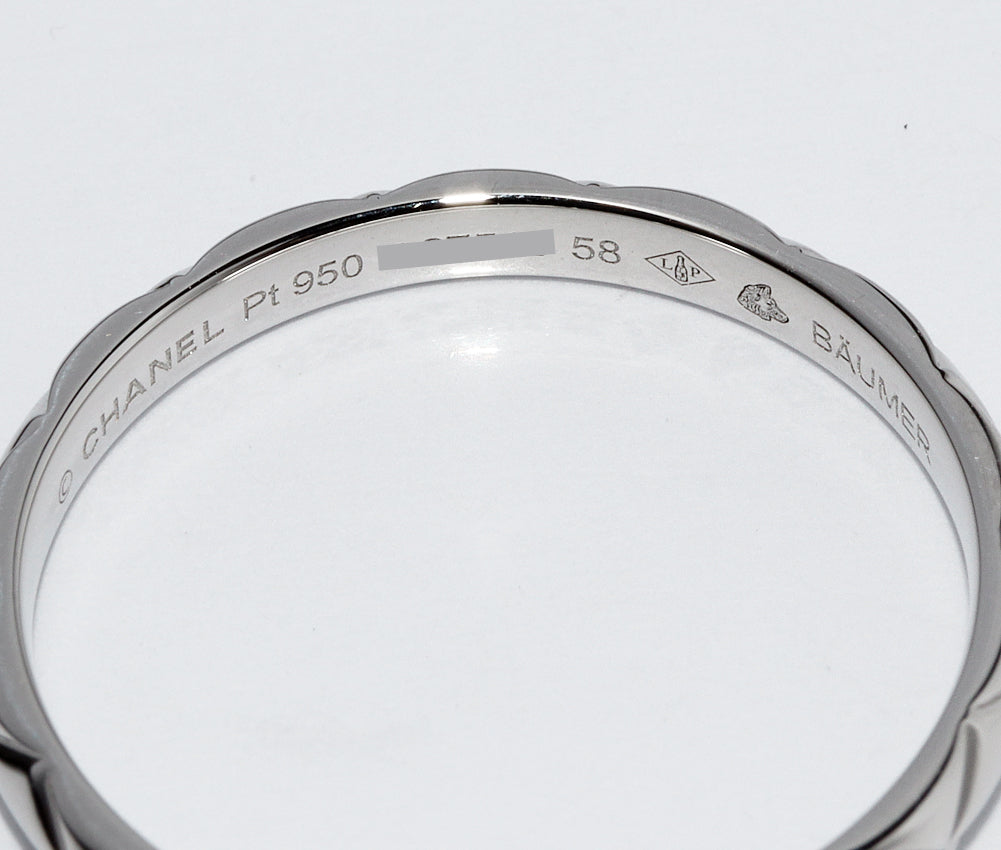 Chanel Pt950 Matelasse Ring Small Model J2820