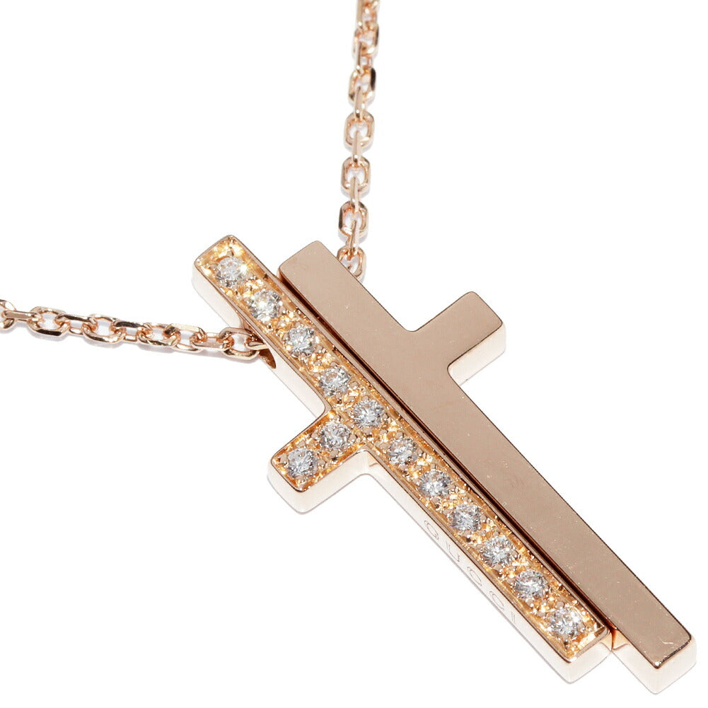 Luxury Gucci Trending 2025 K18PG Diamond Pendant Necklace