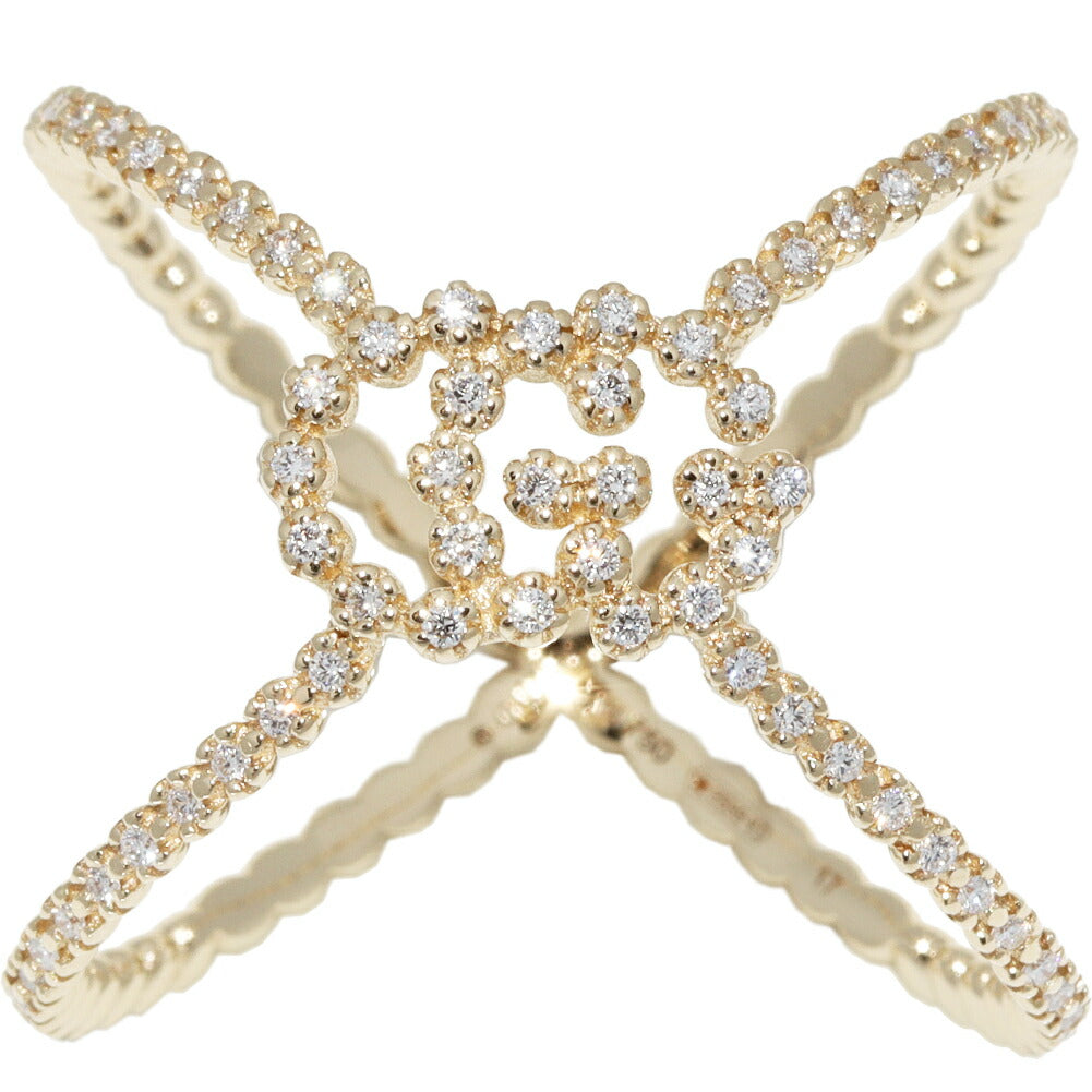 Luxury Gucci Trending 2025 K18YG Diamond Ring