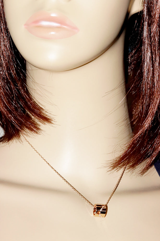 Luxury Gucci Trending 2025 K18PG Diamond Pendant Necklace