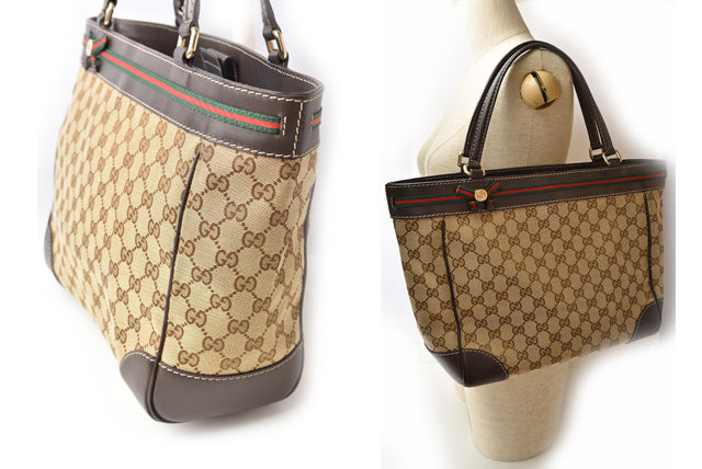 Luxury Gucci Trending 2025 GG Canvas Leather Tote Bag 257061