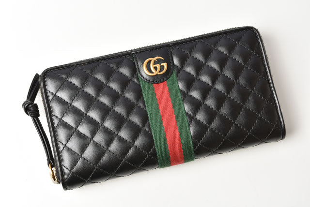 Luxury Gucci Trending 2025 Quilted Leather Long Wallet Double G Zip-Around 536450